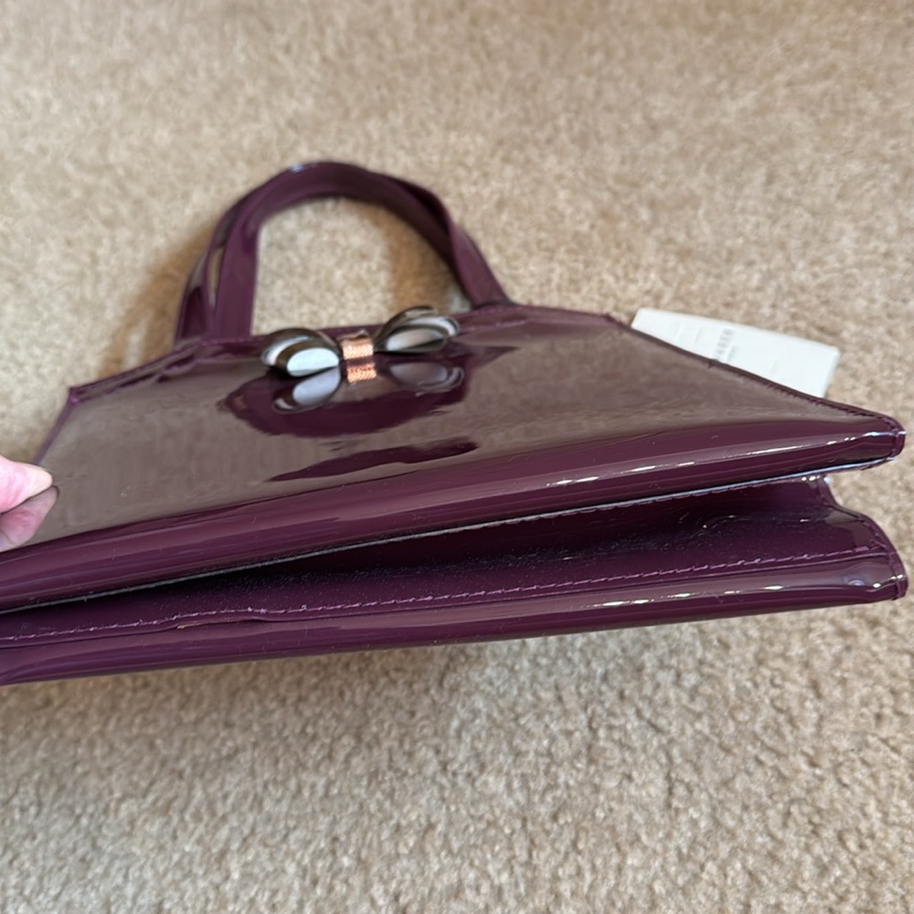 Ted Baker London Burgundy Tote with Bow - Picture 3 of 6